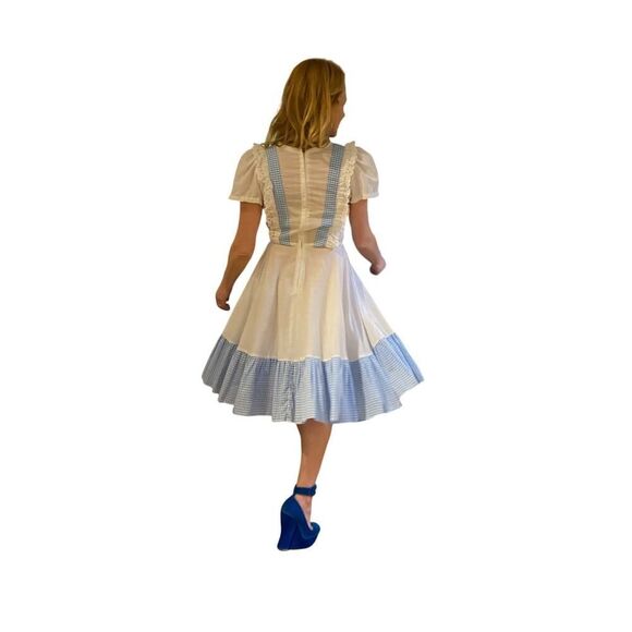 Blue & White Gingham Checked Plaid Cosplay Dress- Dorothy / Alice in Wonderland - Picture 2 of 7